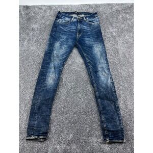 Zaraman Denim Collection Men's Skinny Jeans Size US 30 Blue Distressed